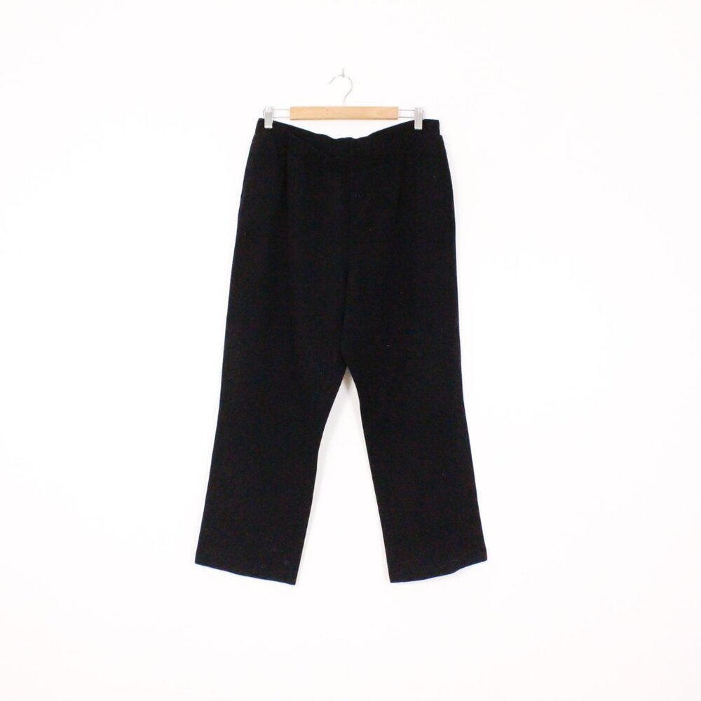 *Alia Black Straight Leg Jersey Dress Pant